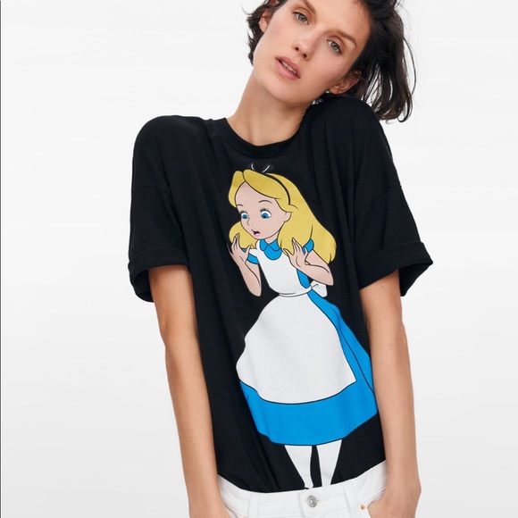 Alice in wonderland shirt zara Clearance